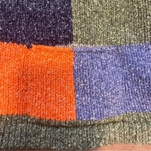 VTG | Patchwork Colorblock Wool Long Tassel Hood Cardigan - Picture 8 of 12